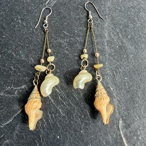 Elegant Shell Dangle Earrings